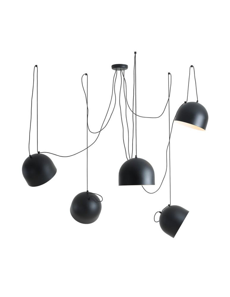 Aldex Lampa Wisząca NOOR 5 BLACK 5 x max 15W LED (1122F1)