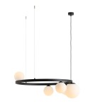 Lampy wiszące kule - Aldex Lampa Wisząca GARDA 5 RING BLACK 4 x max 10W LED / 1 x max 15W LED (1099F1_R) - product 1