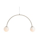 Lampy wiszące kule - Aldex Lampa Wisząca UNA 2 BEIGE 2 x max 10W LED (1116H17) - product 1