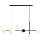Lampy wiszące kule - Aldex Lampa Wisząca DIONE 6 BLACK (LISTWA) 4 x max 10W LED / 2 x max 15W LED (1092K1_2) - product 1