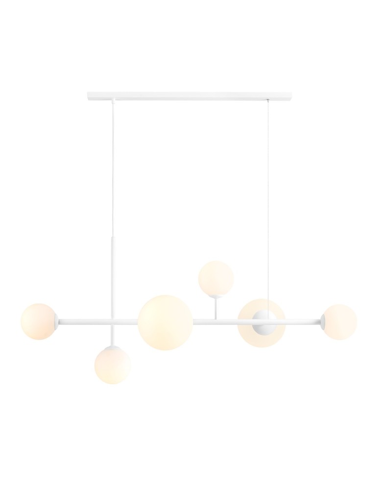 Aldex Lampa Wisząca DIONE 6 WHITE (LISTWA) 4 x max 10W LED / 2 x max 15W LED (1092K_2)
