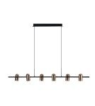 Lampy wiszące nad wyspę - Azzardo VIVI Wisząca 6 GO/BK Czarny Mat/Złoty Połysk 6xGU10 AZ5729 - product 1