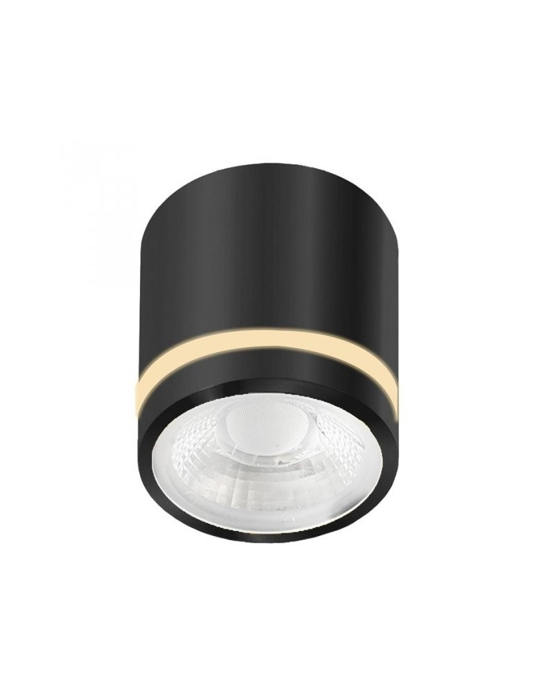 Azzardo Sufitowa Hermetyczna VICI IP44 12W CCT SWITCH BK Czarny Mat 1xLED Przełącznik Zmiany Barwy Światła AZ6039