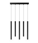 Lampy wiszące na listwie - Azzardo Wisząca VERNO 5 4000K BK Czarny Mat 5xLED Rurki AZ6315 - product 1