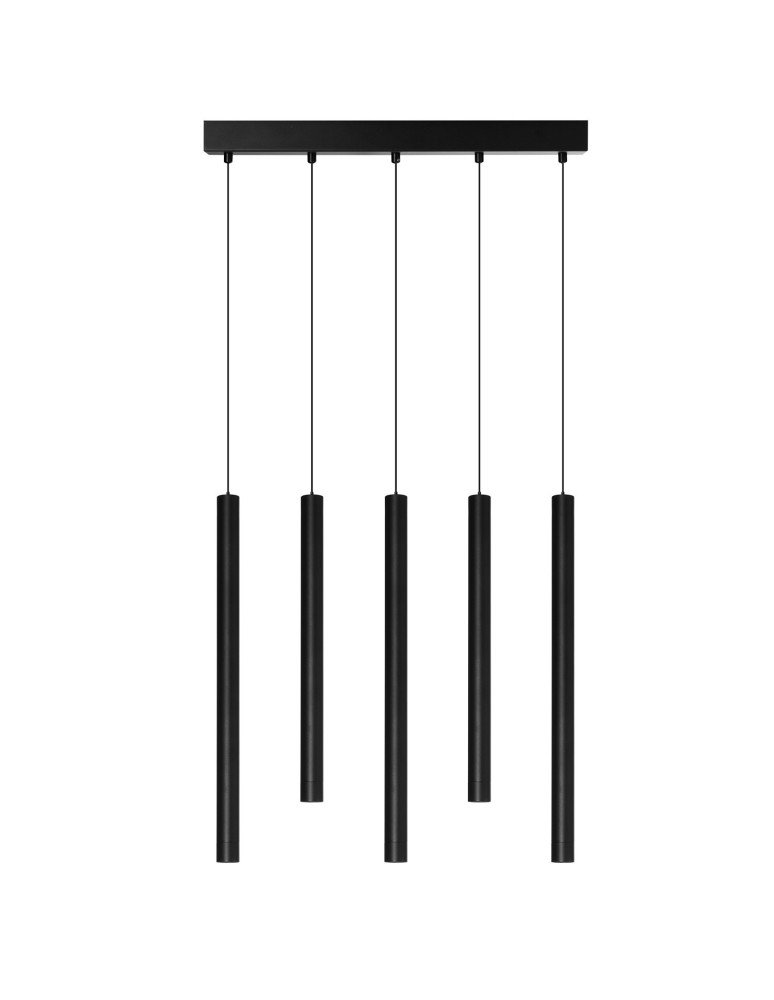 Azzardo Wisząca VERNO 5 4000K BK Czarny Mat 5xLED Rurki AZ6315