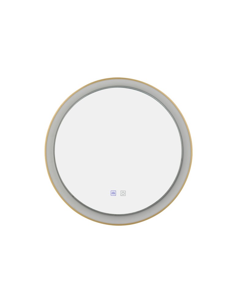 Azzardo SERGIO MIRROR 60 HEATED CCT SWITCH GO Złoty Szczotkowany/Biały Lustro Łazienkowe Podgrzewane Zmienna Barwa Św. AZ5820