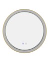 Azzardo SERGIO MIRROR 80 HEATED CCT SWITCH GO Złoty Szczotkowany/Biały Lustro Łazienkowe Podgrzewane Zmienna Barwa Św. AZ5822