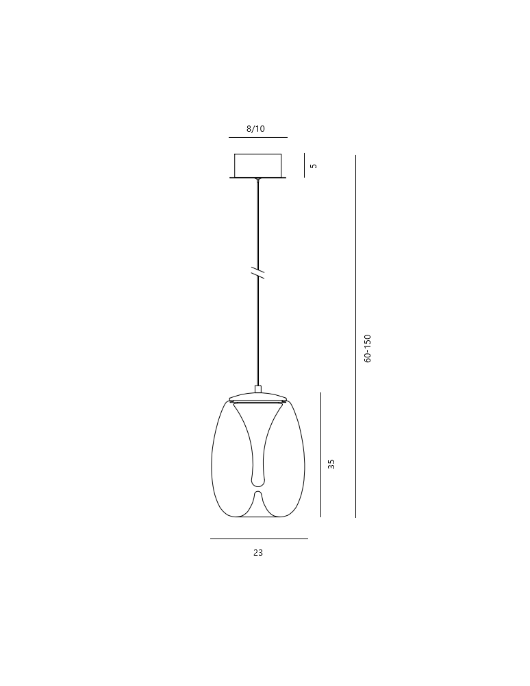 Lampy wiszące pojedyncze - Azzardo PAMELA 27 BRASS Bursztynowy/Mosiądz 1xLED LED wisząca AZ6185 - product kolory-swiatla.pl 3