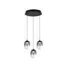 Lampy wiszące potrójne - Azzardo PAMELA 11 ROUND 3 SMOKY Dymiony/Czarny 3xLED LED wisząca AZ6268 - product 2