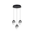 Lampy wiszące potrójne - Azzardo PAMELA 11 ROUND 3 SMOKY Dymiony/Czarny 3xLED LED wisząca AZ6268 - product 1
