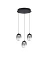 Azzardo PAMELA 11 ROUND 3 SMOKY Dymiony/Czarny 3xLED LED wisząca AZ6268