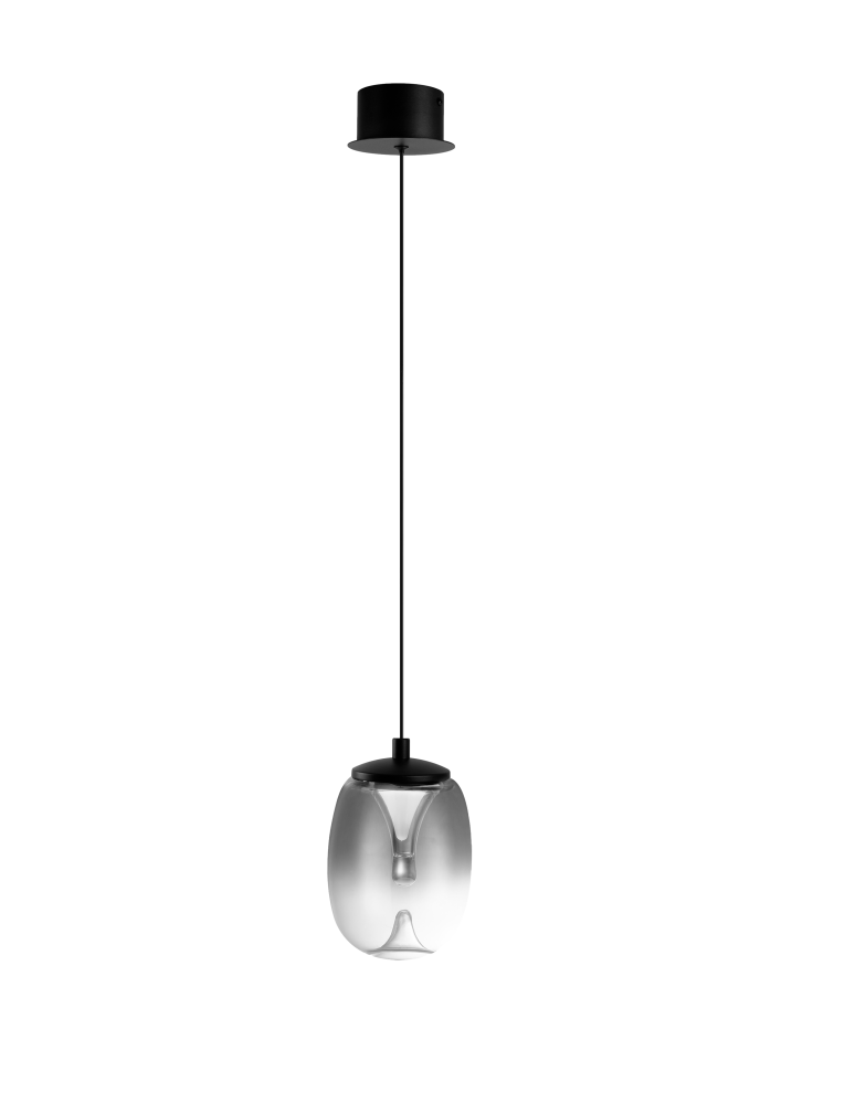 Azzardo PAMELA 11 SMOKY Dymiony/Czarny 1xLED LED wisząca AZ6267