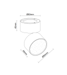 Lampy sufitowe reflektory - Azzardo MONA 10W CCT SWITCH WH Biały 1xLED Natynkowa Wychylna Przełącznik Zmiany Barwy Światła AZ6036 - product 2