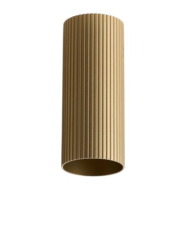 Azzardo LUCAS RIBBED TUBE 20 ANODISED GOLD Mosiądz/Złoty Anodowany Klosz Ryflowany Tuba do Skompletowania Lampy AZ6401