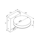 Lampy zewnętrzne z czujnikiem ruchu - Azzardo IVER IP54 SENSOR 3000K DGR Szary Ciemny 1xLED Kinkiet Zewnętrzny z Czujnikiem Ruchu AZ5701 - product 2