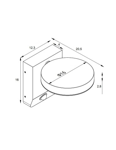 Azzardo IVER IP54 SENSOR 3000K DGR Szary Ciemny 1xLED Kinkiet Zewnętrzny z Czujnikiem Ruchu AZ5701 - produkt 2
