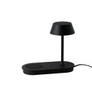 Lampki biurkowe - Azzardo FINO TABLE DIMM NFC CHARGER BK Czarny Mat 1xLED Stołowa z Ładowarką Indukcyjna i Gniazdem USB Ściemniana AZ5913 - product 1