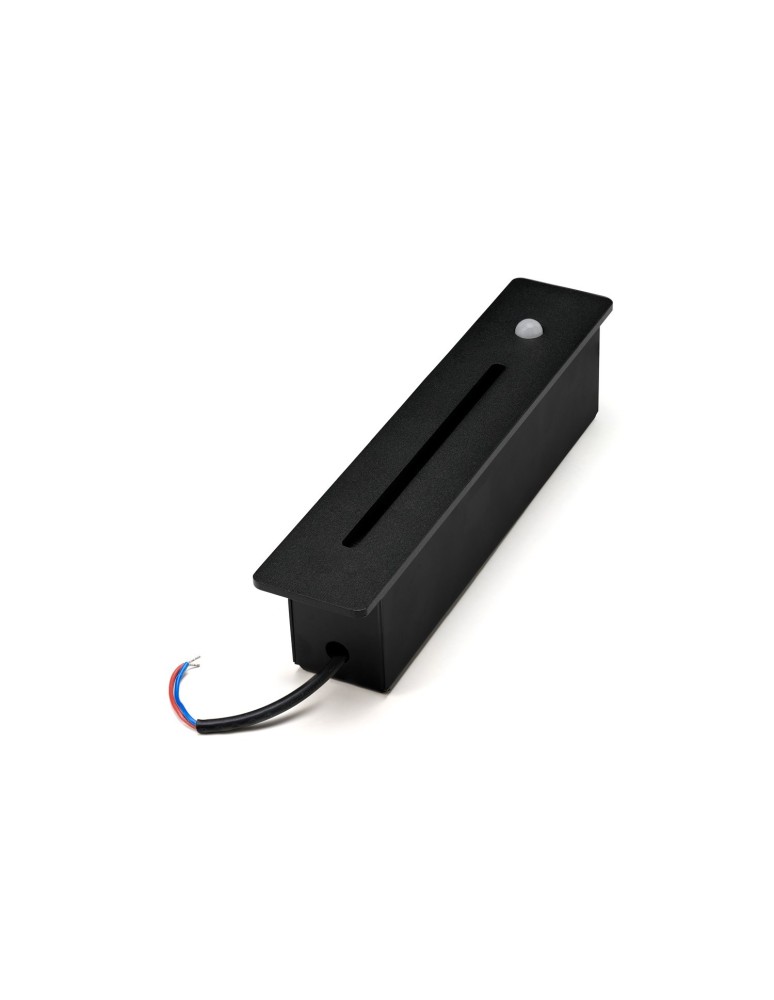 Azzardo ERIN IP54 SENSOR BK Czarny Mat 1xLED Zewnętrzna Wpuszczana w Ścianę z Czujnikiem AZ6081