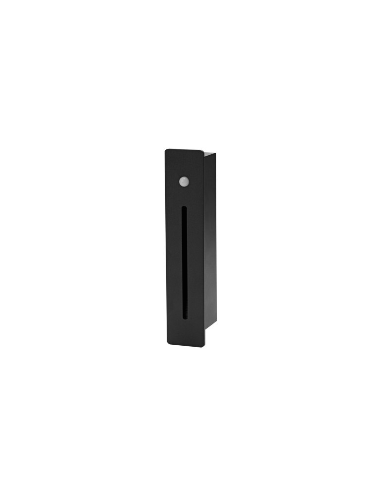 Azzardo ERIN IP54 SENSOR BK Czarny Mat 1xLED Zewnętrzna Wpuszczana w Ścianę z Czujnikiem AZ6081