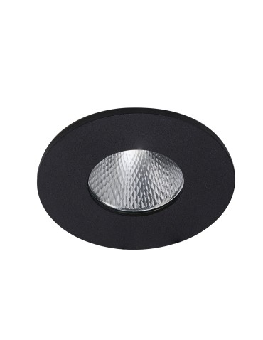 Azzardo CLEAN R IP44 7W CCT SWITCH BK Czarny Mat/Transparentny 1xLED Podtynkowa Hermetyczna Przełącznik Zmiany Barwy AZ5986