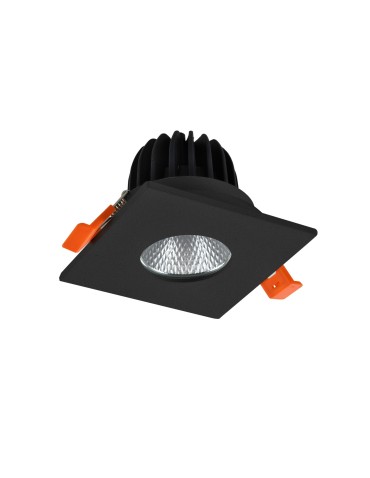 Azzardo CLEAN S IP44 7W CCT SWITCH BK Czarny Mat/Transparentny 1xLED Podtynkowa Hermetyczna Przełącznik Zmiany Barwy AZ5989