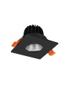 Azzardo CLEAN S IP44 7W CCT SWITCH BK Czarny Mat/Transparentny 1xLED Podtynkowa Hermetyczna Przełącznik Zmiany Barwy AZ5989