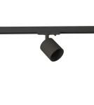 Lampy do szynoprzewodów 3 fazowych - Azzardo ALIA BASE TRACK 3LINE BK Czarny Mat 1xGU10 Reflektor Baza do Szyny 1F bez Końcówki Klosza (zamawiana osobno) AZ6216 - product 1