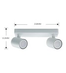 Lampy sufitowe regulowane - spoty - Light Prestige Spot Snow New 2 biały 1xGU10 LP-731N/2W WH - product 9