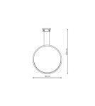 Light Prestige Lampa wisząca Mirror czarna LED CCT LP-999/1P L BK CCT Light Prestige Lampa wisząca Mirror czarna LED CCT LP-999/1P L BK CCT