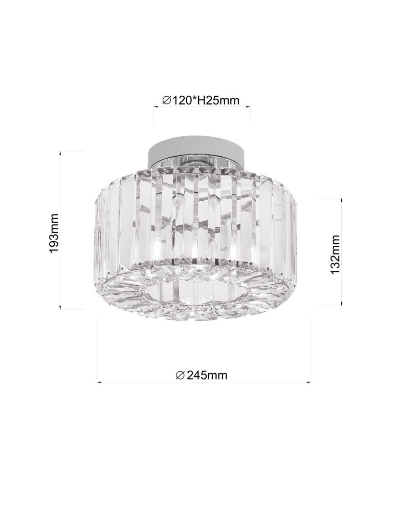 Light Prestige Plafon Galactico chrom 1xE27 LP-2383/1C CH Light Prestige Plafon Galactico chrom 1xE27 LP-2383/1C CH
