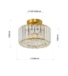 Light Prestige Plafon Galactico złoty 1xE27 LP-2383/1C GD Light Prestige Plafon Galactico złoty 1xE27 LP-2383/1C GD
