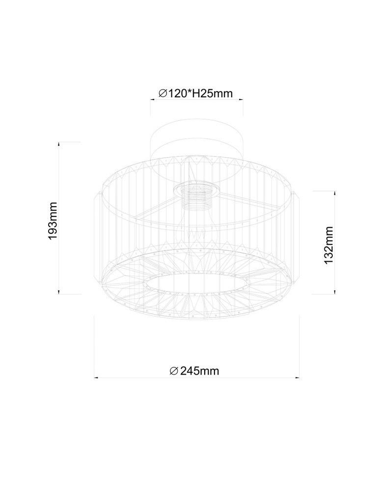 Light Prestige Plafon Galactico złoty 1xE27 LP-2383/1C GD Light Prestige Plafon Galactico złoty 1xE27 LP-2383/1C GD