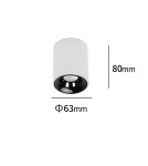 Lampy sufitowe downlighty - tuby - Light Prestige Oprawa natynkowa Tom biała LED CCT LP-4848/1RM WH - product 2