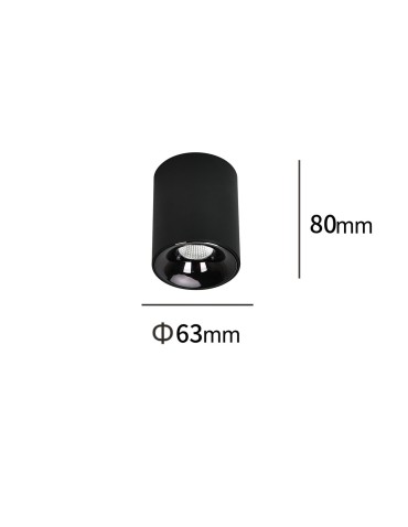 Light Prestige Oprawa natynkowa Tom czarna LED CCT LP-4848/1RM BK - produkt 2