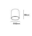 Lampy sufitowe downlighty - tuby - Light Prestige Oprawa natynkowa Tom czarna LED CCT LP-4848/1RM BK - product 3