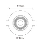 Light Prestige Ruchome oczko podtynkowe Plus białe LED CCT LP-1506/1RS WH Light Prestige Ruchome oczko podtynkowe Plus białe LED CCT LP-1506/1RS WH