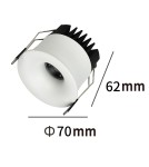 Lampy podtynkowe LED - Light Prestige Oczko podtynkowe Zyra białe LED CCT LP-1606/1RS WH - product 4