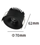 Lampy podtynkowe LED - Light Prestige Oczko podtynkowe Zyra czarne LED CCT LP-1606/1RS BK - product 4