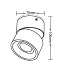 Light Prestige Ruchoma oprawa natynkowa Brema biała LED CCT LP-2626/1RM WH movable Light Prestige Ruchoma oprawa natynkowa Brema biała LED CCT LP-2626/1RM WH movable