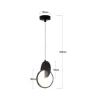 Light Prestige Lampa wisząca Circlo czarna LED CCT LP-1311/1P BK Light Prestige Lampa wisząca Circlo czarna LED CCT LP-1311/1P BK