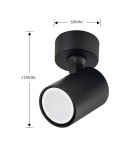 Light Prestige Spot Snow New 1 czarny 1xGU10 LP-731N/1W BK Light Prestige Spot Snow New 1 czarny 1xGU10 LP-731N/1W BK