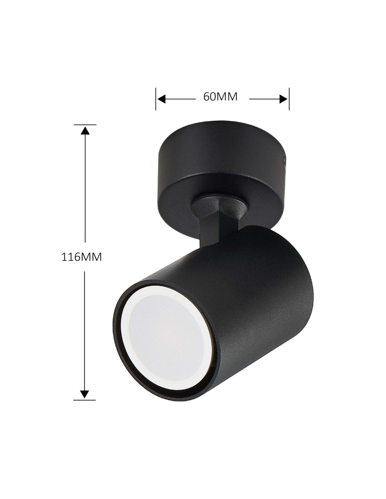 Light Prestige Spot Snow New 1 czarny 1xGU10 LP-731N/1W BK Light Prestige Spot Snow New 1 czarny 1xGU10 LP-731N/1W BK