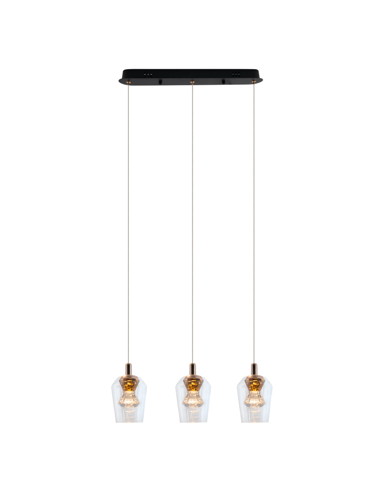 YASKR Lampa Wisząca Tasa 1xLED czarna PL0143-3  Czarny