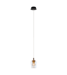 Lampy wiszące pojedyncze - YASKR Lampa Wisząca Tasa 1xLED czarna PL0143-1  Czarny - product 1