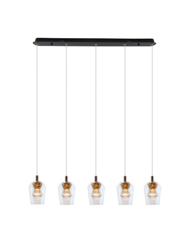 YASKR Lampa Wisząca Tasa 5xLED czarna PL0143-5  Czarny