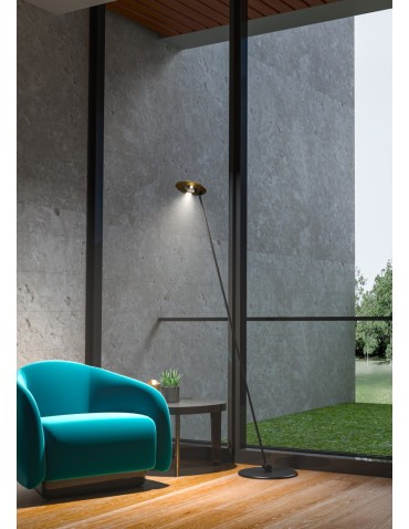 YASKR Lampa Stojąca Solenia 1xLED Dotykowa różowe złoto FL0104 163 cm Szczotkowane Różowe Złoto - produkt 2