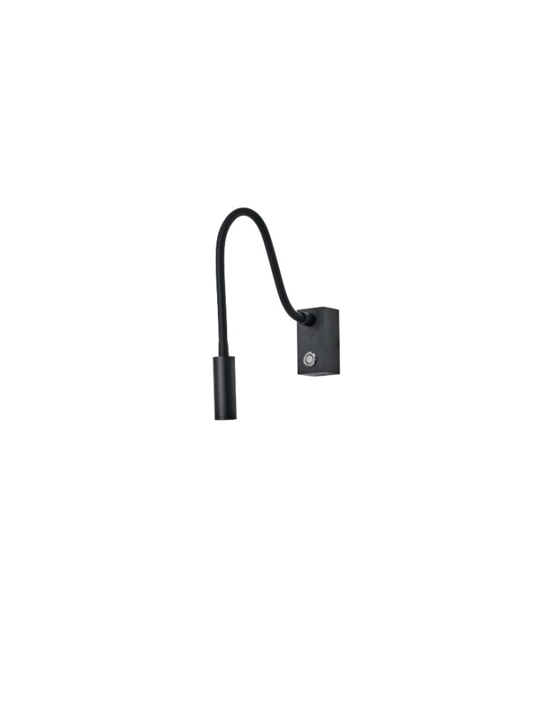 YASKR Kinkiet Adjusta 1xLED czarny WL0117-BK 20 cm Czarny