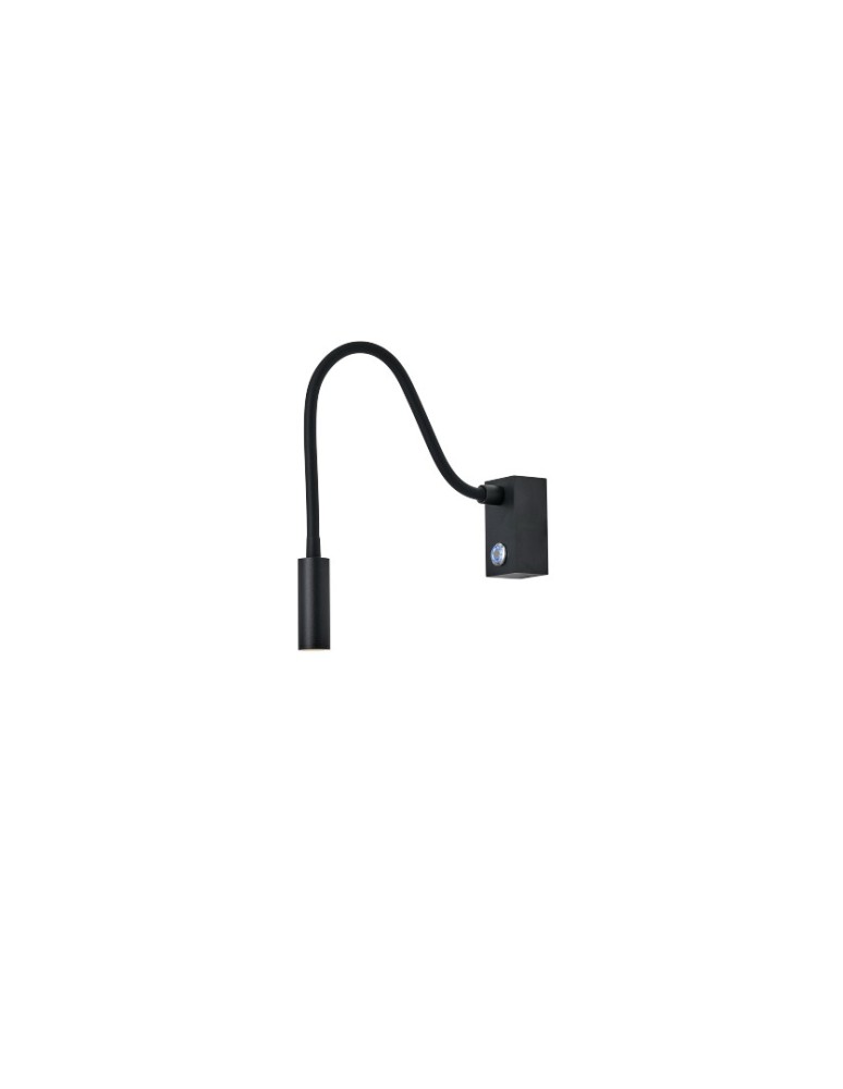 YASKR Kinkiet Adjusta 1xLED czarny WL0117-BK 20 cm Czarny