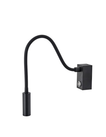 YASKR Kinkiet Adjusta 1xLED czarny WL0117-BK 20 cm Czarny