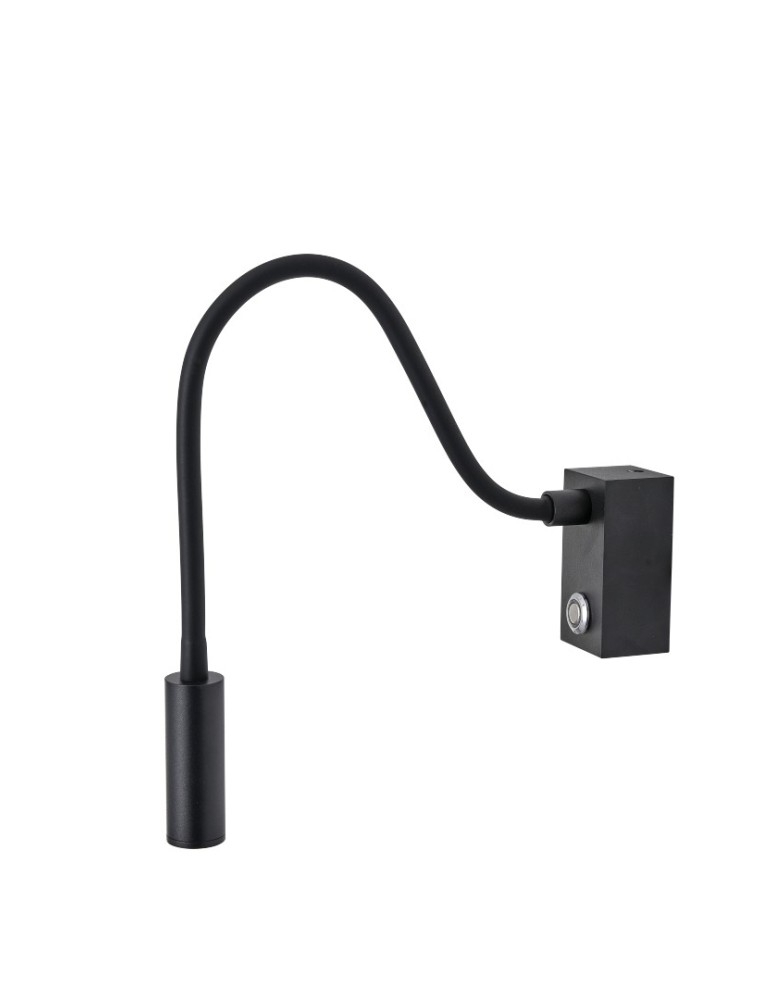 YASKR Kinkiet Adjusta 1xLED czarny WL0117-BK 20 cm Czarny